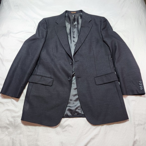Kenneth Morton Other - KENNETH MORTON Mens Size 42L Black Gray Sport Coat Suit Jacket Blazer Checkered